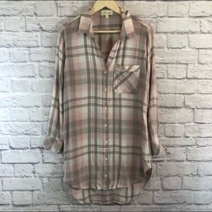 Anthropologie Cloth & Stone Flannel Tunic